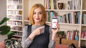 השחקנית סנדרה שדה בקמפיין משנים הרגלים של בנק הפועלים, צילום: ליאור נורדמן